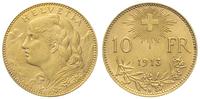10 franków 1913/B, Berno, złoto 3.22 g, '900', F