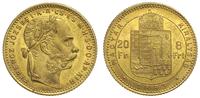 20 franków = 8 forintów 1883 / KB, Kremnica, zło