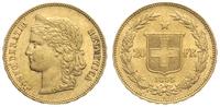 20 franków 1895/B, Berno, typ "Helvetia", złoto 