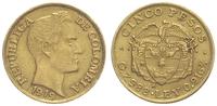5 pesos 1919, złoto "916" 7.88 g, KM 201.1