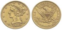 5 dolarów 1901, Filadelfia, złoto 8.35 g