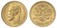 5 rubli 1900/ФЗ, Petersburg, złoto 4.29 g, Kazak