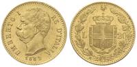 20 lirów 1882/R, Rzym, złoto 6.45 g, Fr. 21