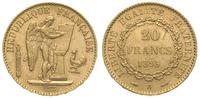 20 franków 1895/A, Paryż, złoto 6.45 g, Gadoury 
