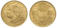 10 franków 1913/B, Berno, złoto 3.23 g, Fr. 504
