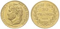 20 franków 1841/A, Paryż, złoto 6.43 g, Fr. 560,
