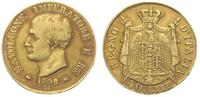 40 lirów 1808/M, Mediolan, złoto 12.84 g, patyna