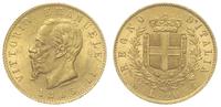 20 lirów 1865/T, Turyn, złoto 6.47 g, bardzo ład