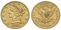 5 dolarów 1905/S, San Francisco, złoto 8.36 g