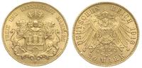 20 marek 1913/J, Hamburg, złoto 7.96 g, J. 212