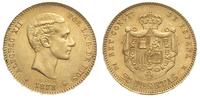 25 peset 1878/M, Madryt, złoto 8.07 g, Fr 342