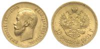 10 rubli 1901/АР, Petersburg, złoto 8.60 g, Kaza