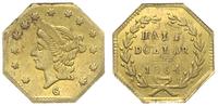 1/2 dolara 1864/G, Kalifornia, Aw: Duża głowa Li