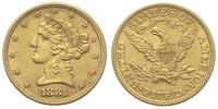 5 dolarów 1881, Filadelfia, złoto 8.34 g
