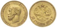 10 rubli 1904/AP, Petersburg, złoto 8.60 g, Kaza