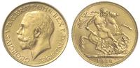1 funt 1918/I, Bombay, złoto 7.99 g, Fr. 1609, S