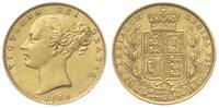 1 funt 1864, Londyn, złoto 7.97 g, Spink 3853