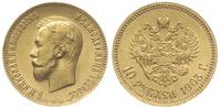 10 rubli 1903/AP, Petersburg, złoto 8.60 g, Kaza