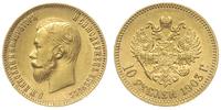 10 rubli 1903/АР, Petersburg, złoto 8.59 g, Kaza