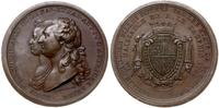 medal zaślubinowy 1781, Aw: Popiersia Ludwika i 