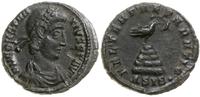 follis 348-350, Siscia, Aw: Popiersie cesarza w 