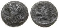 brąz III w. pne, Aw: Głowa satyra w lewo, Rw: Gł