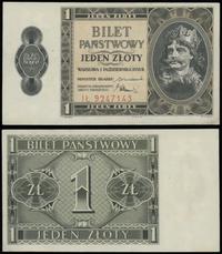 1 złoty 1.10.1938, seria IŁ, numeracja 9247143, 