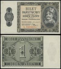 1 złoty 1.10.1938, seria IL, numeracja 8686494, 