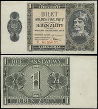 1 złoty 1.10.1938, seria IL, numeracja 8686655, 