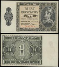 1 złoty 1.10.1938, seria IL, numeracja 8697542, 