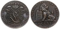 5 centymów 1851, Bruksela, miedź, patyna, KM 5