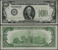 100 dolarów 1934, seria B03252553A, zielona piec