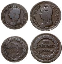 lot monet 1799 (L'AN 8), Metz, 5 centymów oraz 1