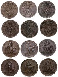 zestaw 15 monet, 3 x 1 centym (1874, 1901, 1907)
