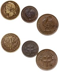 zestaw 3 monet, 50 centymów 1943 (Francuska Afry