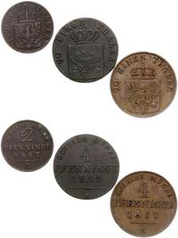 zestaw 3 monet, Berlin, 4 fenigi 1825 A ( II ) (
