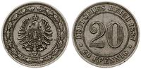20 fenigów 1887 A, Berlin, miedzionikiel, AKS 9,