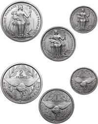 lot 3 monet 1949, Paryż, 50 centymów, 1 frank i 