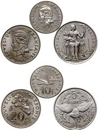 lot 3 monet 1986, Pessac, 5, 10 oraz 20 franków,