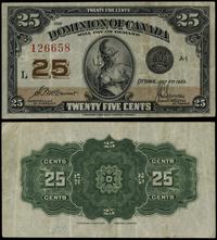 25 centów 02.07.1923, seria L, numeracja 126658,