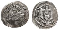 denar 1195-1230, Graz, Aw: Postać władcy siedząc