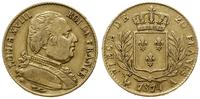 20 franków 1814 A, Paryż, złoto, 6.36 g, Fr. 525