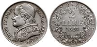 Watykan (Państwo Kościelne), 2 liry, 1867 R