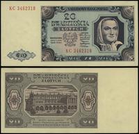 20 złotych 1.07.1948, seria KC, numeracja 346231