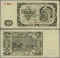 50 złotych 1.07.1948, seria EK, numeracja 750109