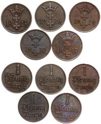 zestaw 5 x 1 fenig 1923, 1926, 1929, 1930, 1937,