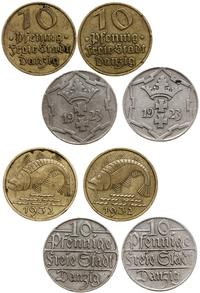 zestaw 7 monet, 2 x 5 fenigów 1932 (Flądra), 2 x