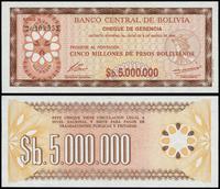 Boliwia, 5.000.000 pesos bolivianos, 8.03.1985
