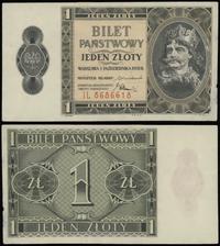 1 złoty 1.10.1938, seria IL, numeracja 8686168, 