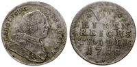1/6 talara 1758, "Kriegsprägung" - moneta bita n